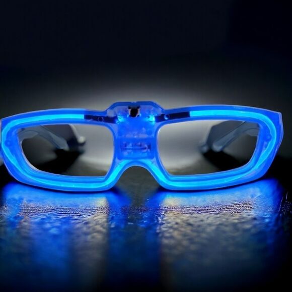 SALE LED Eyewear Set of 2 Light up Rave Tech Party Blue and Green - Picture 5 of 8